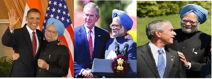 Manmohan with american presidents