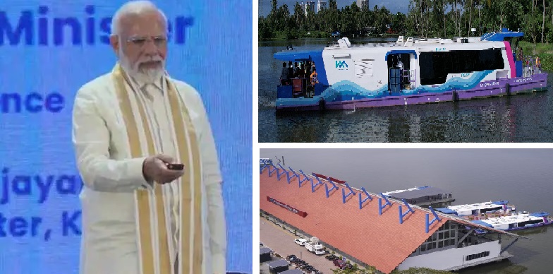 Modi-inaugurating-Kerala-water-metro